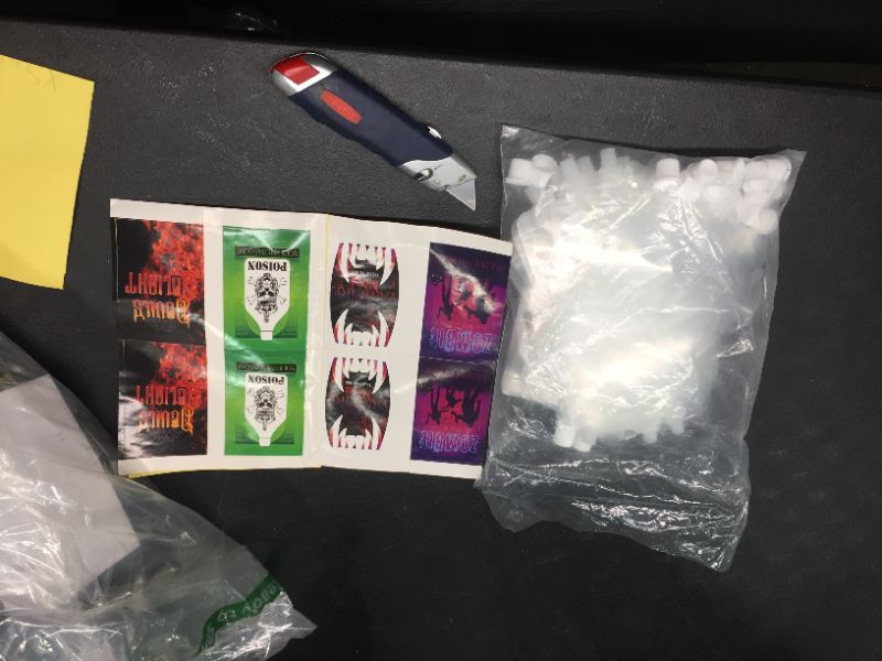 Photo 2 of Blood Bags for Drinks  20Pack Reusable Blood Bag Drink Container and 20 Stickers for Kids Halloween Haunted House Hospital Vampire Zombie Themed Parties 845Ounce