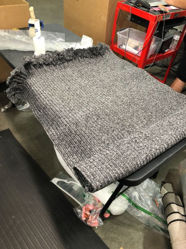 Photo 2 of nuLOOM Courtney Braided IndoorOutdoor Area Rug 3 x 5 Charcoal