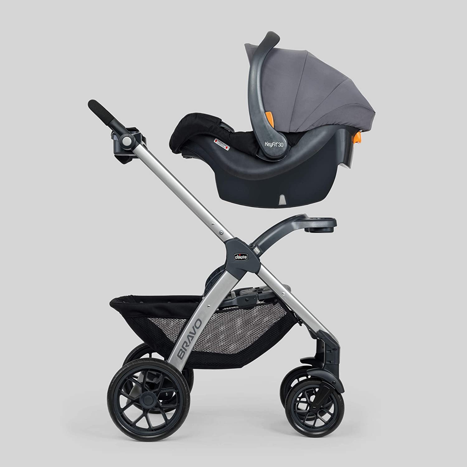 Photo 2 of Chicco Bravo 3in1 Quick Fold Travel System  Camden All Parts Seem Accounted For Like New