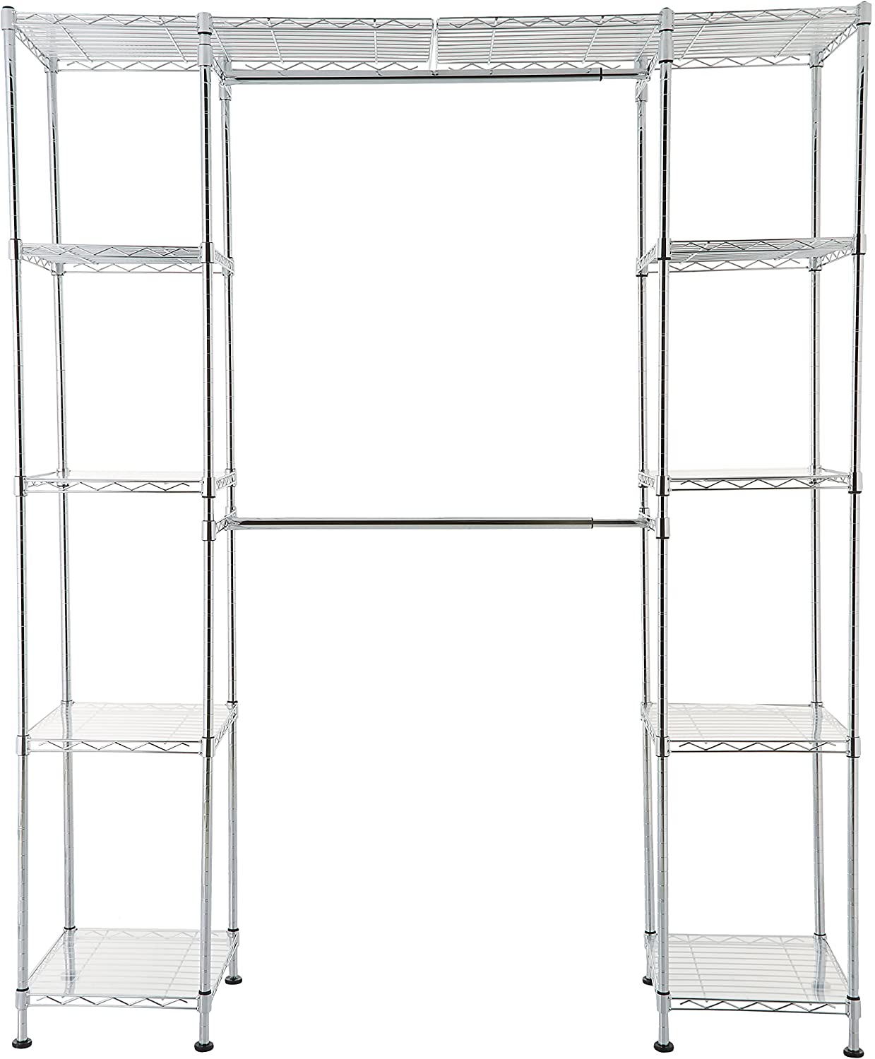 Photo 1 of AmazonBasics basics expandable closet organizer  14 x 58 expands to 63 x 72 black