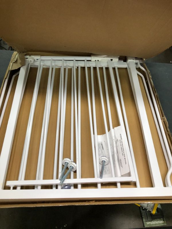 Photo 2 of Regalo Easy Step 49Inch Extra Wide Baby Gate Includes 4Inch and 12Inch Extension Kit 4 Pack of Pressure Mount Kit and 4 Pack of Wall Mount Kit Platinum