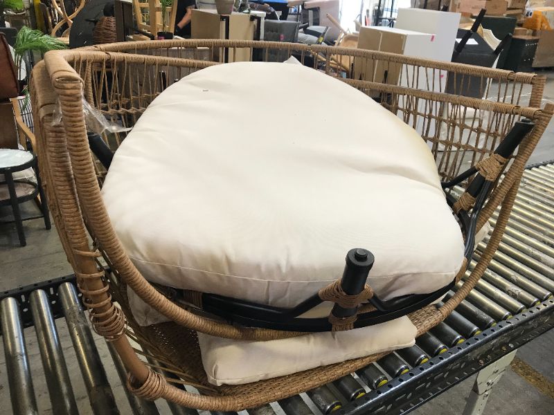Photo 1 of Southport Patio Egg Chair  Linen  Opalhouse DIRTY FROM SHIPPING MISSING HARDWARE AND MANUAL