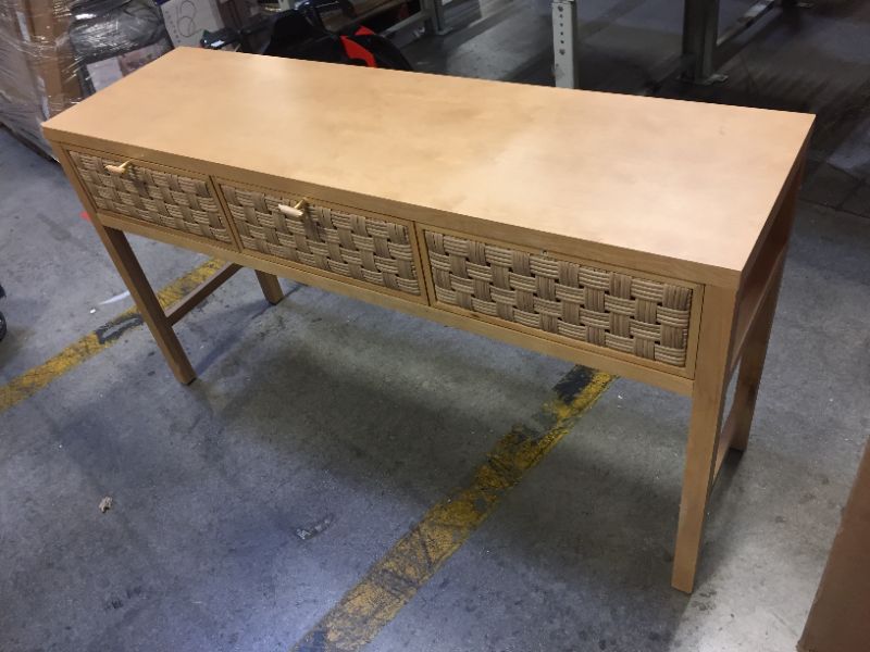 Photo 2 of Palmdale Woven Drawer Console Natural  Threshold designed with Studio McGee