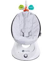 Photo 1 of 4moms rockaRoo Baby Swing Compact Baby Rocker with Front to Back Gliding Motion Smooth Nylon Fabric Grey Classic