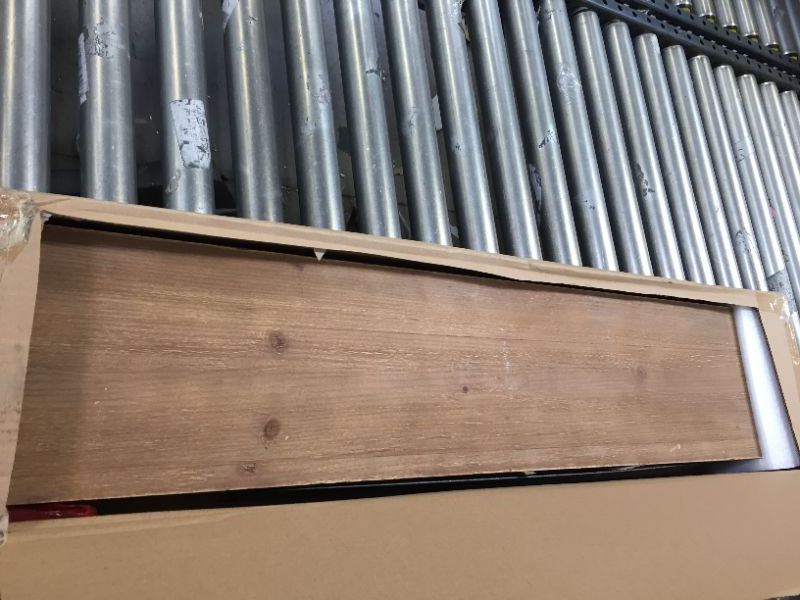 Photo 1 of 8 x 36 Rustic Wood Floating Wall Shelf Large Walnut Brn  Crystal Art Gallery