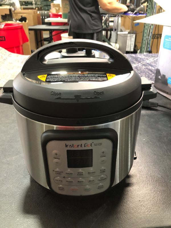 Photo 2 of SOLD FOR PARTS Instant Pot 6qt Crisp Pressure Cooker Air Fryer  Silver