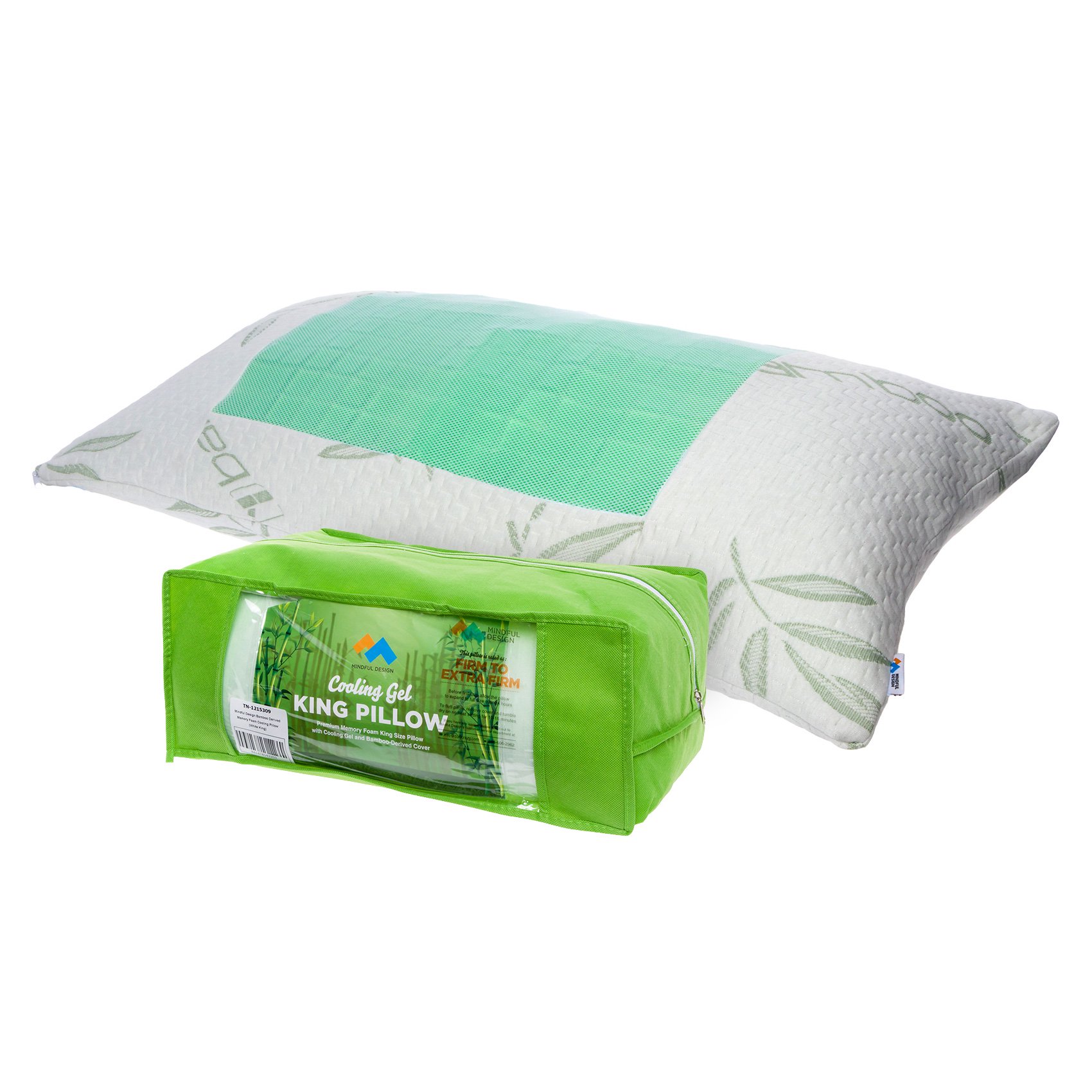 Photo 2 of Mindful Design Firm Memory Foam Pillow  Bamboo Derived Cover w Cooling Gel