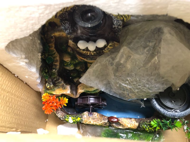Photo 2 of zxbshop Desktop Waterfalls Desktop Fountain Indoor Small Rockery Waterfalls Fish Tank Tabletop Fountain Desktop Mountain Cascading Decoration Desktop Fountain Waterfall