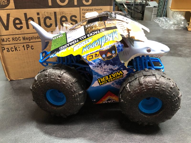 Photo 3 of Monster Jam Official Megalodon Storm AllTerrain Remote Control Monster Truck  115 Scale
