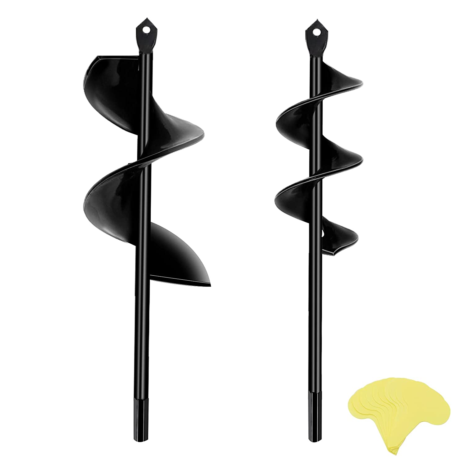 Photo 1 of 2 Pack Garden Auger Drill Bit for Planting Solid Shaft Heavy Duty Auger Spiral Drill Bit for Planting Bulb Bedding Plants Plants Drill Bit for 38 Hex Drive Drill