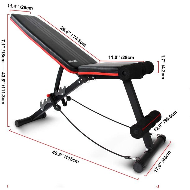Photo 1 of Ativafit Adjustable Weight Bench for Full Body Workout MultiPurpose Utility Weight Bench Foldable Flat Bench Press for Home Gym
