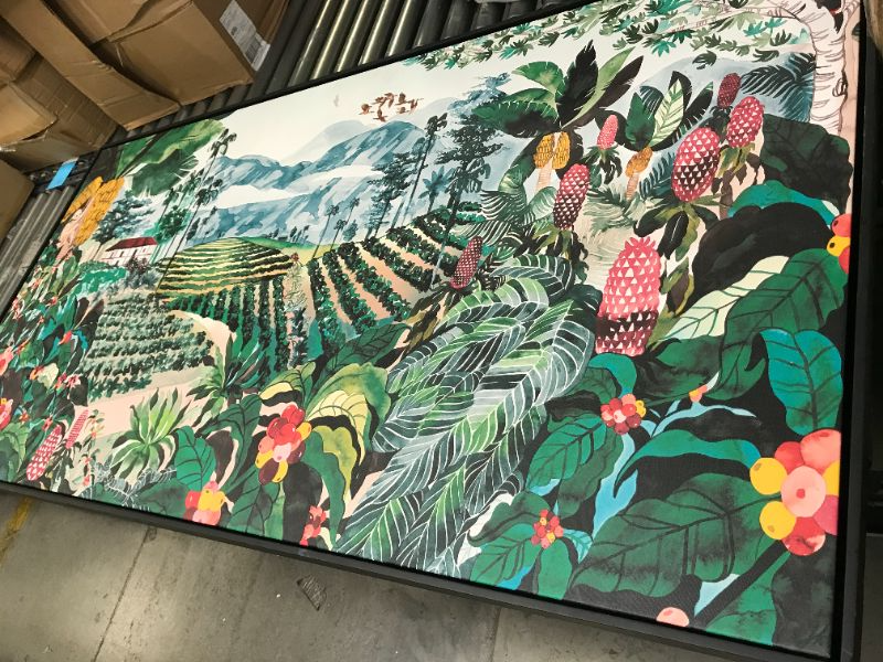 Photo 1 of 37in by 73in Jungle Wall Art In Frame
