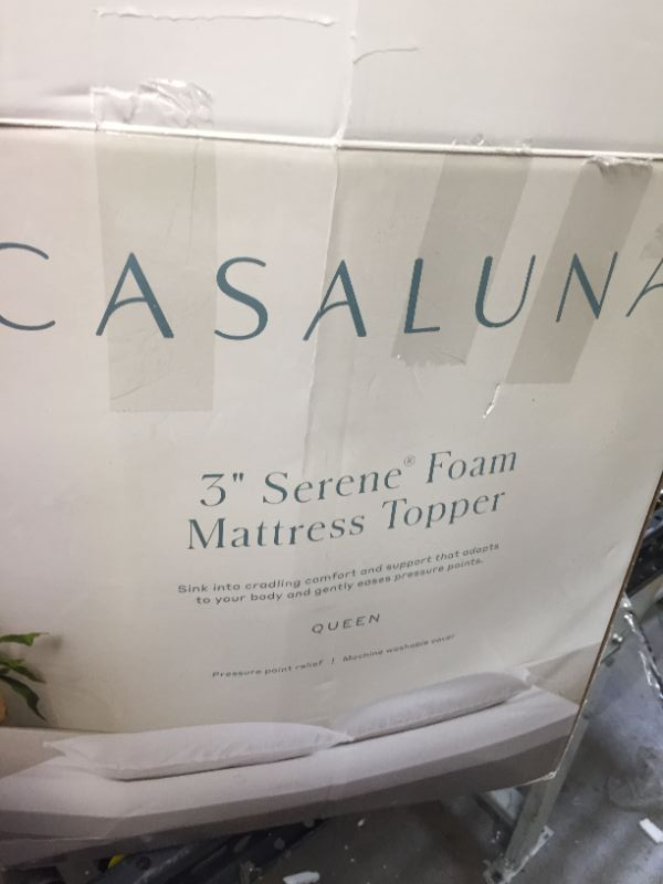 Photo 1 of 3inch Serene Foam Mattress Topper  Casaluna