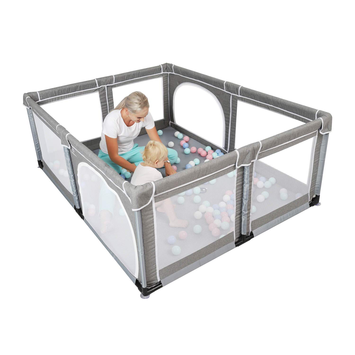 Photo 1 of 75 x 59 x 27 inches 165 Pounds
YOBEST Baby Playpen Extra Large Playyard for Baby Play Pens for Babies and Toddlers Sturdy Safety Huge Baby Fence Play Area Center with Gate Giant Play Yard for Kids Twins Child Infants SIMILAR TO STOCK PHOTO
