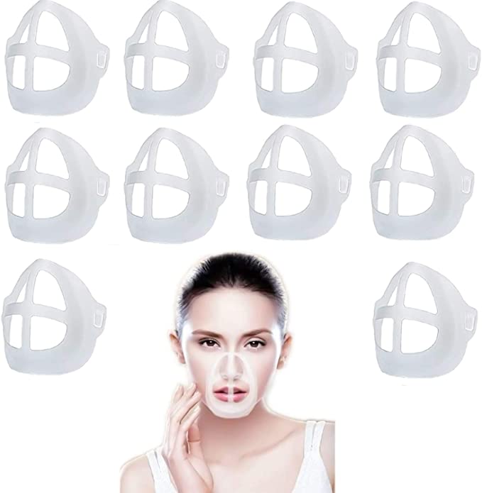 Photo 1 of 2PC LOT
Washable and Reusable Silicone Face Mask Insert Bracket  Pack of 10 2 COUNT