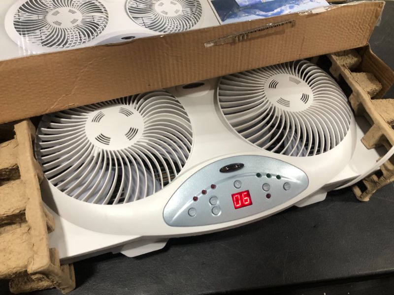 Photo 2 of Bionaire 9 in Twin Window Fan with Remote Control White