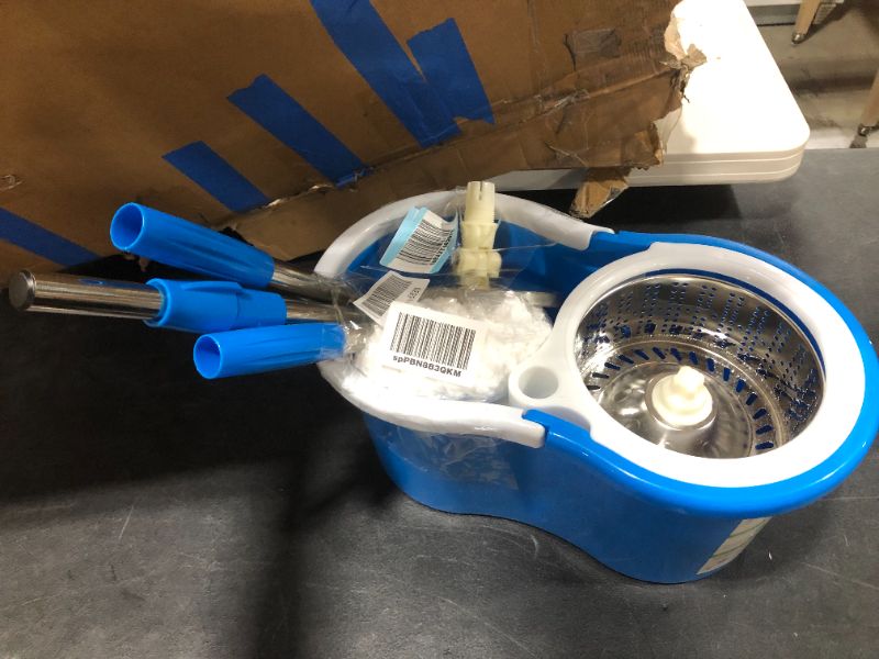 Photo 2 of Aootek Upgraded Stainless Steel Deluxe 360 Spin Mop  Bucket Floor Mopping System