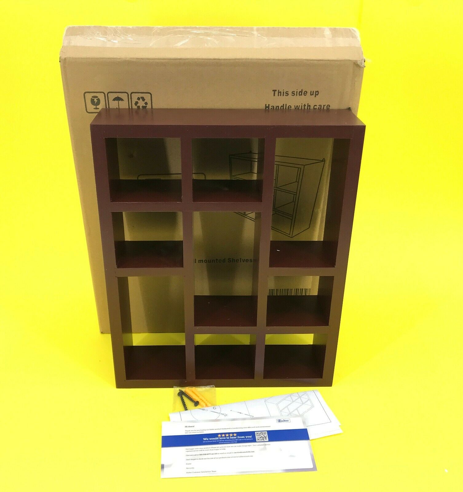 Photo 1 of Halte Wall Home Decor Shelves 3 Tier Corner Cube Wall Mounted Hanging Book 5109
