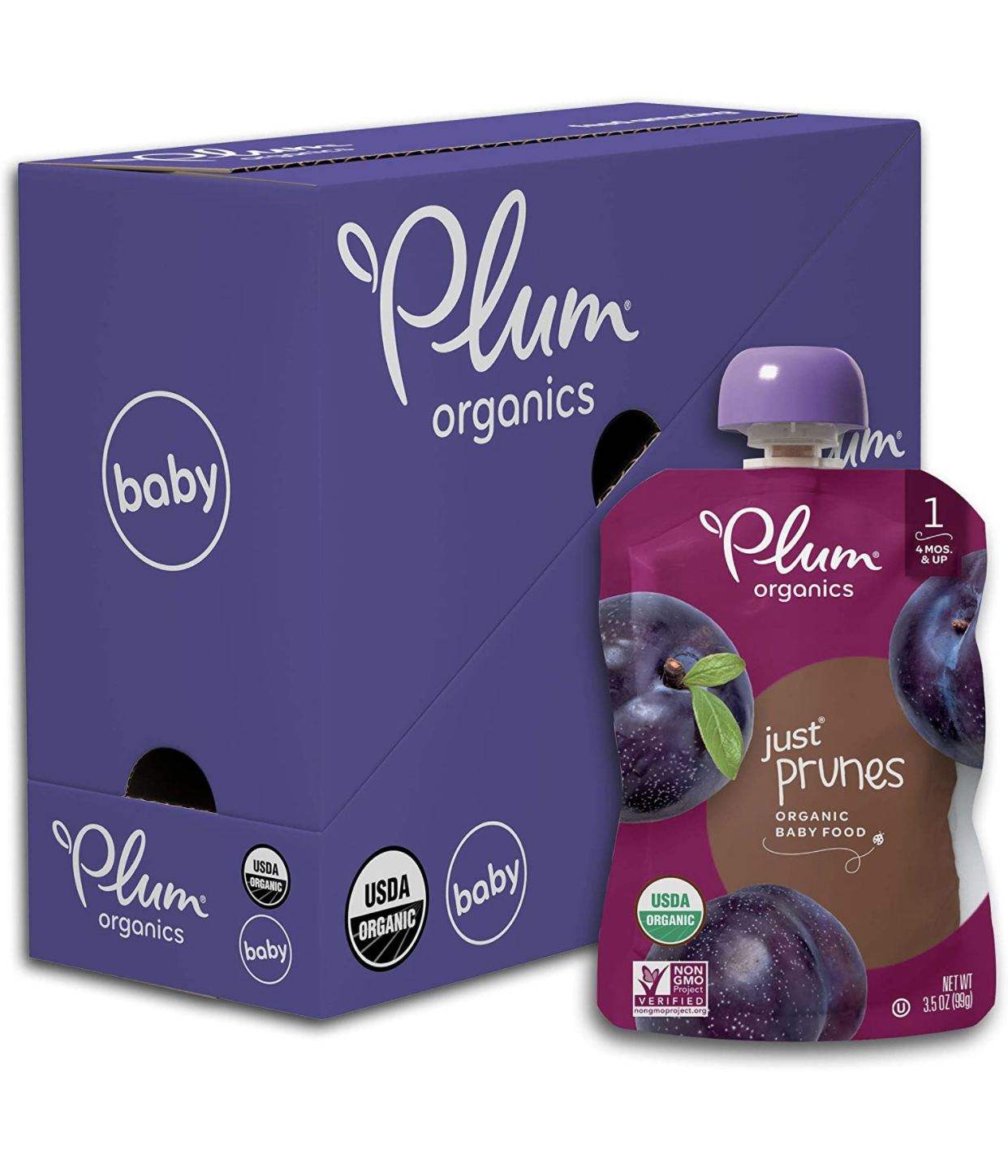 Photo 1 of 2 Sets I Plum Organics Stage 1 Organic Baby Food Prune Puree 35 Ounce Pouch I Pack of 6 I Total of 12 Packs I Best By 09272021
