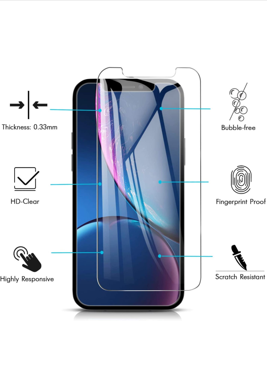 Photo 1 of 3 Pack MMY Compatible with iPhone 12 Screen Protector iPhone 12 Pro Screen Protector 61 Inch 5G  1 Pack for iPhone 12 CaseiPhone 12 Pro Case Tempered Glass  Clear