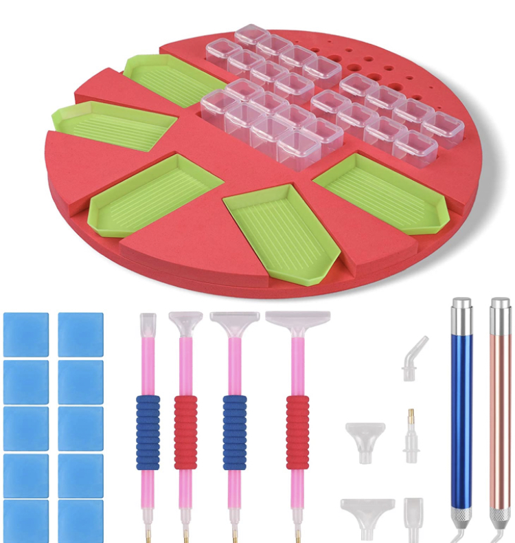 Photo 1 of 51 PCS Diamond Painting Tray Organizer Diamond Painting Accessories Round Drill Tray Organizer  5 Trays  24 Containers  2 LED Drill Pens

Push pop 3 pack fidget toys
