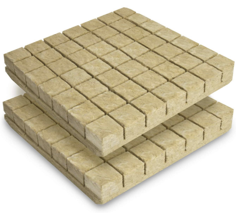 Photo 1 of 15 Rockwool Cubes Starter Plugs for Hydroponics 2 Sheets of 49 Plugs 98 Plugs Total