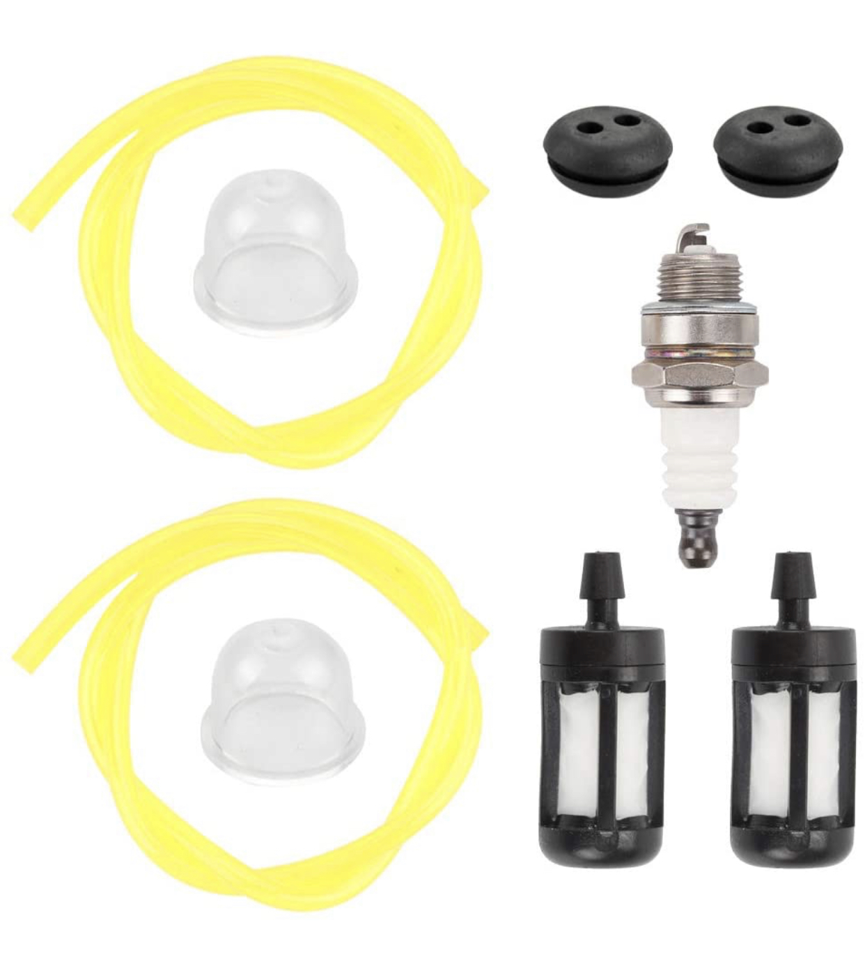 Photo 1 of 2 Pack I Trustsheer MC43 Fuel Line Kit for Earthquake MC43 MC43CE MC43E MC43ECE MC43RCE Tiller Cultivator E43 E43CE E43WC AugerDrill w Primer Bulb Spark Plug Fuel Filter
