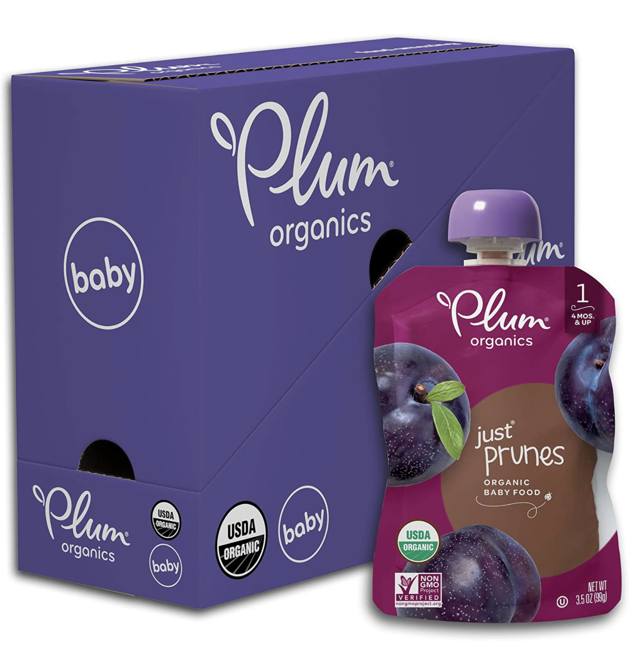 Photo 1 of 2 Sets I Plum Organics Stage 1 Organic Baby Food Prune Puree 35 Ounce Pouch Pack of 6 I Best By 09172021