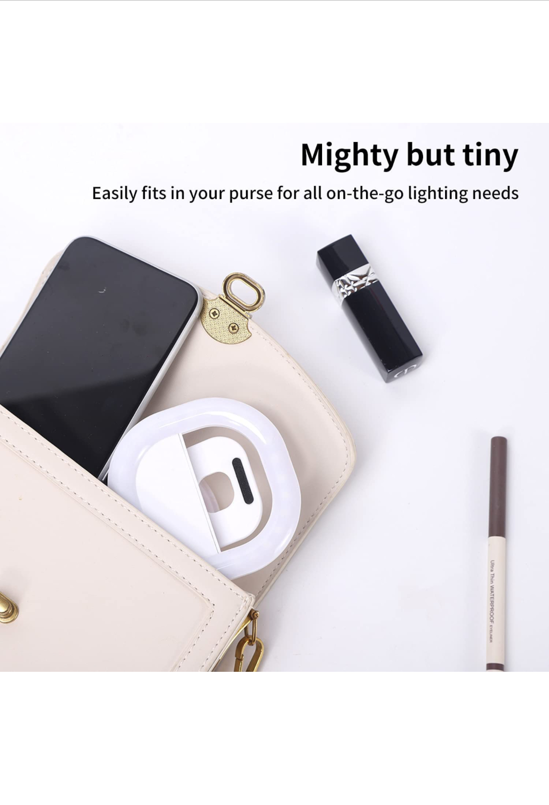 Photo 1 of 2021 Upgraded MQOUNY Clip on Selfie Ring LightRechargeable Portable Clipon Selfie Fill Light with 36 LED for iPhoneAndroid Smart Phone Photography Camera VideoTableiPad Girl Makes up White