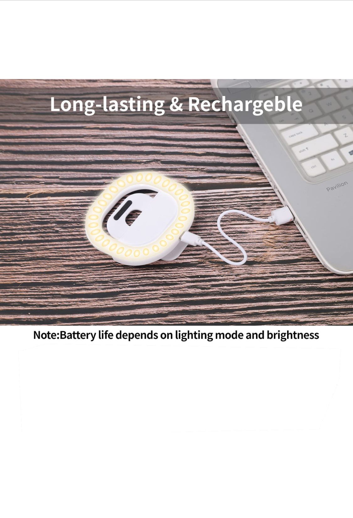 Photo 1 of 2021 Upgraded MQOUNY Clip on Selfie Ring LightRechargeable Portable Clipon Selfie Fill Light with 36 LED for iPhoneAndroid Smart Phone Photography Camera VideoTableiPad Girl Makes up White