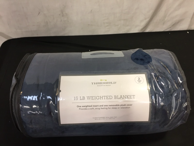 Photo 1 of 55 x 80 Microplush Weighted Blanket with Removable Cover  Threshold
