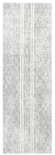Photo 1 of nuLOOM
Sarina Tribal Diamond Striped Gray 2 ft 6 in x 14 ft Indoor Runner Rug