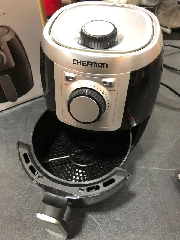 Photo 3 of Chefman TurboFry 2 Liter Air Personal Compact Healthy Fryer wAdjustable Temperature Control 30 Minute Timer and Dishwasher Safe Basket Black