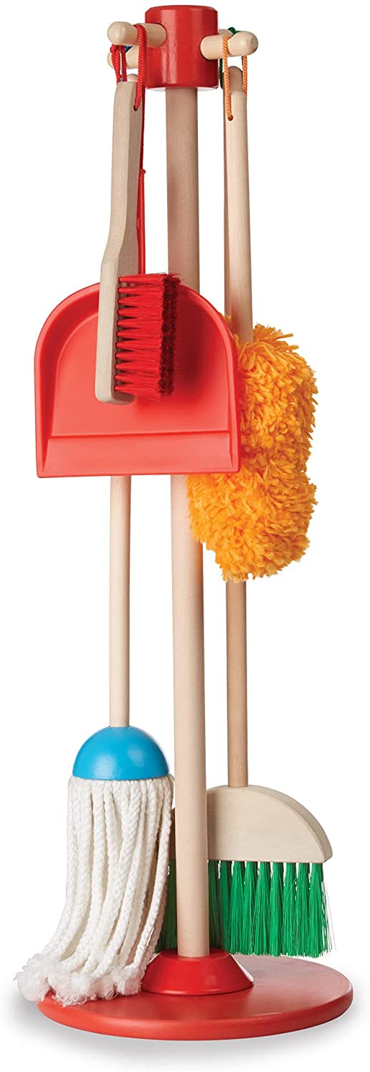 Photo 1 of Melissa  Doug Lets Play House Dust Sweep Mop 6 Piece Pretend Play Set