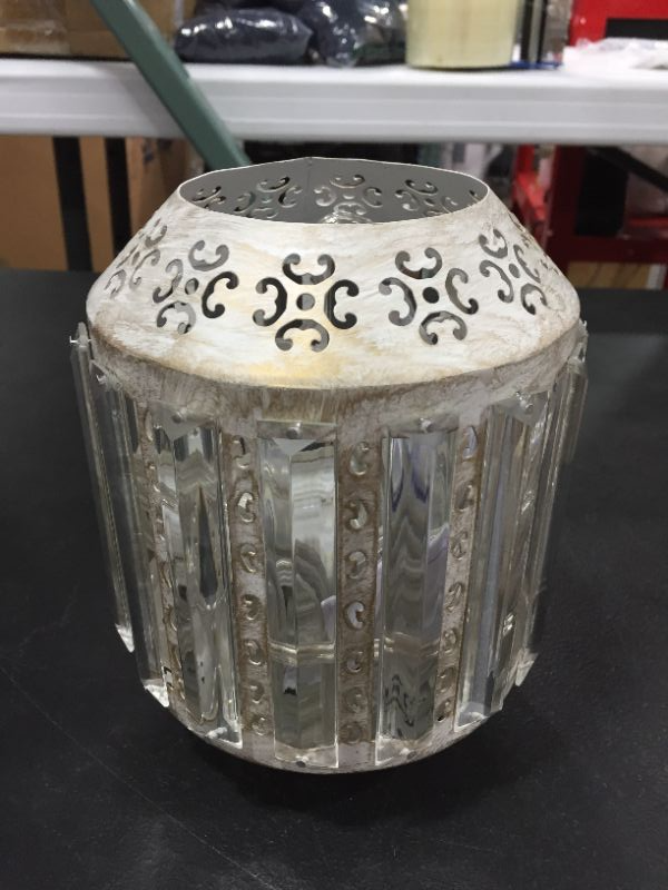Photo 2 of YLONGZS Hanging Lamps Crystal White Swag Lamp Rustic Pendant Light Plug in 164 FT Cord Hanging Pendant Light Cage inLine OnOff Dimmer Switch for Kitchen Island Dining Room Living RoomCorner