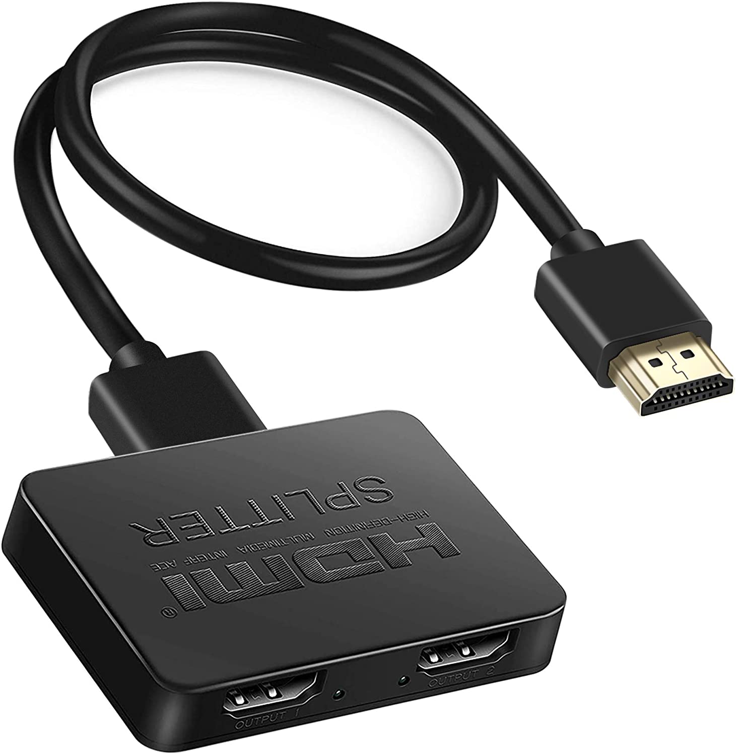 Photo 1 of avedio links HDMI Splitter 1 in 2 Out 4K HDMI Splitter for Dual Monitors DuplicateMirror Only 1x2 HDMI Splitter 1 to 2 Amplifier for Full HD 1080P 3D with HDMI Cable 1 Source onto 2 Displays