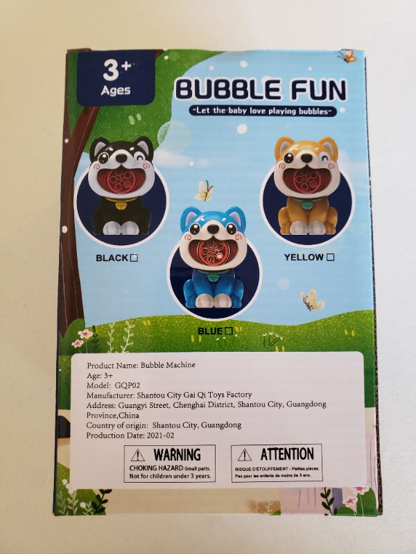 Photo 2 of Bubble Fun Bubble Machine Ages 3 Model GQP02