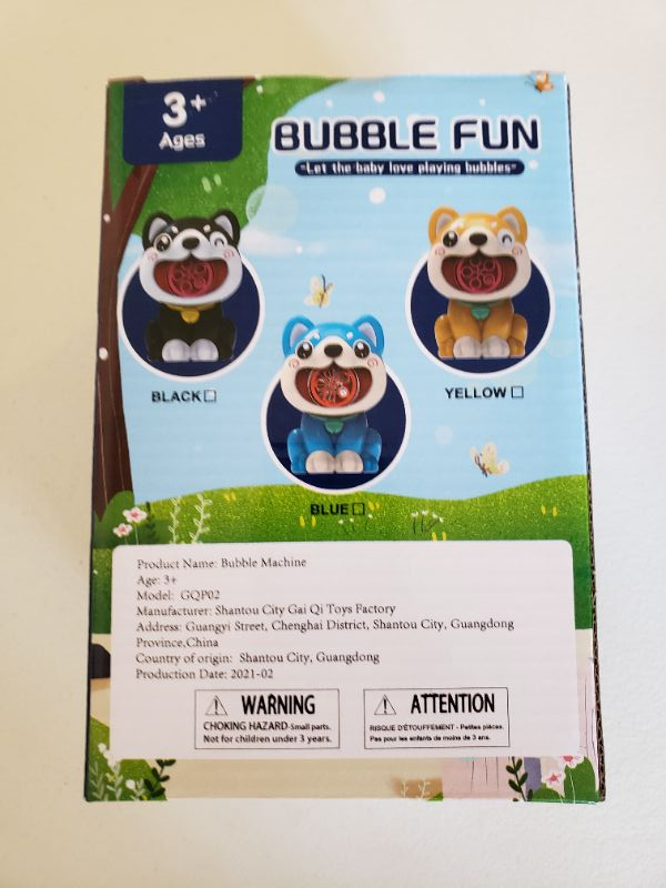 Photo 1 of Bubble Fun Bubble Machine Ages 3 Model GQP02