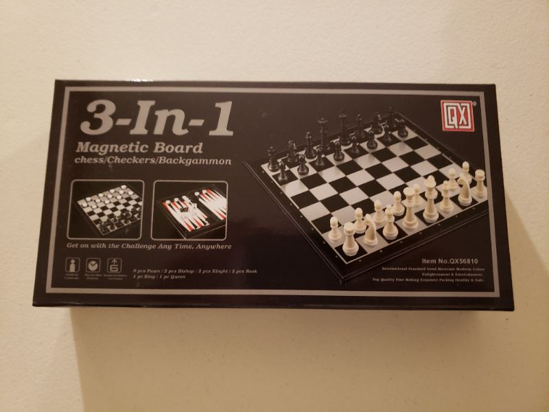 Photo 1 of 3In1 Magnetic Board Chess Checkers Backgammon