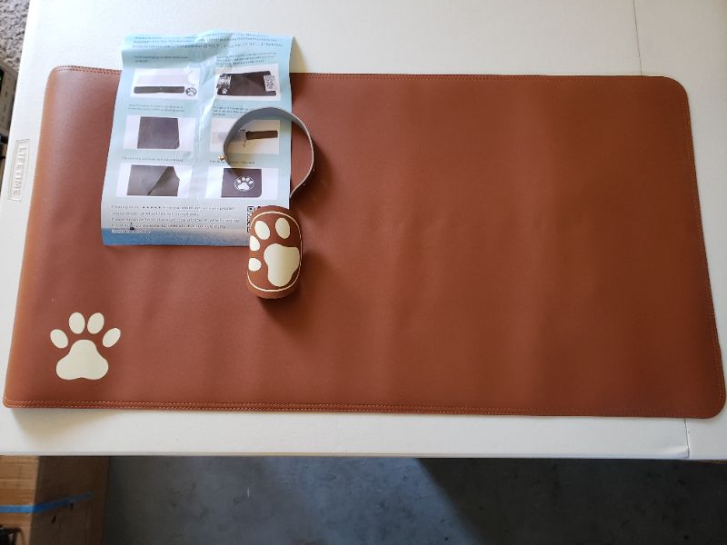 Photo 1 of Computer Table Mat Tan  Grey