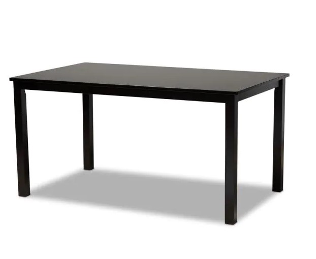 Photo 1 of Baxton Studio Eveline Brown Wood Dining Table