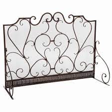 Photo 1 of Adalia Black Brushed Gold Finish Wrought Iron Fireplace Screen