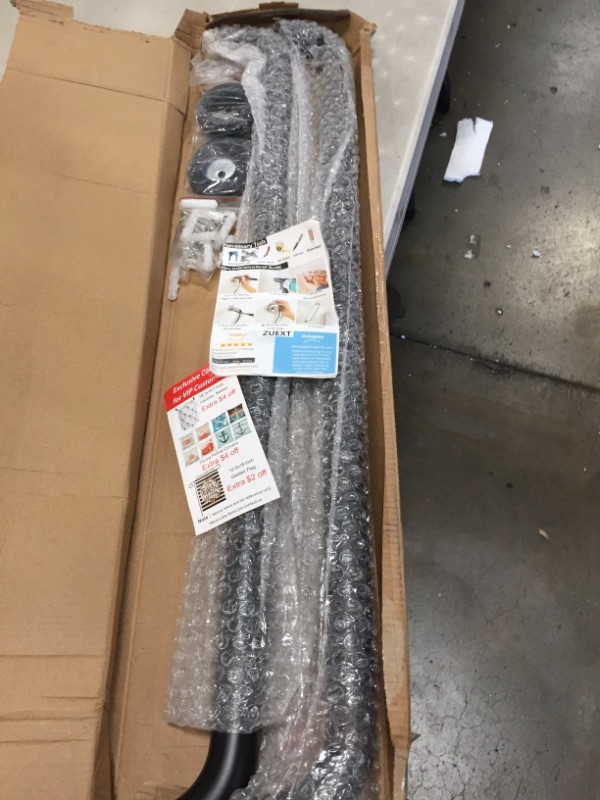 Photo 1 of 2 Pack 32 Inch Black Shower Grab Bars ZUEXT Stainless Steel Bathroom Wall Grab Bar Handle Shower Balance Bar Safety Hand Rail SupportHandicap Elderly Senior Assist Bath Grab Handle125 Diameter