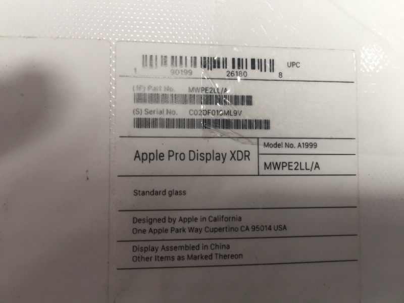 Photo 1 of Apple 32 Pro Display XDR 169 Retina 6K HDR IPS Display Standard Glass
Non Functional