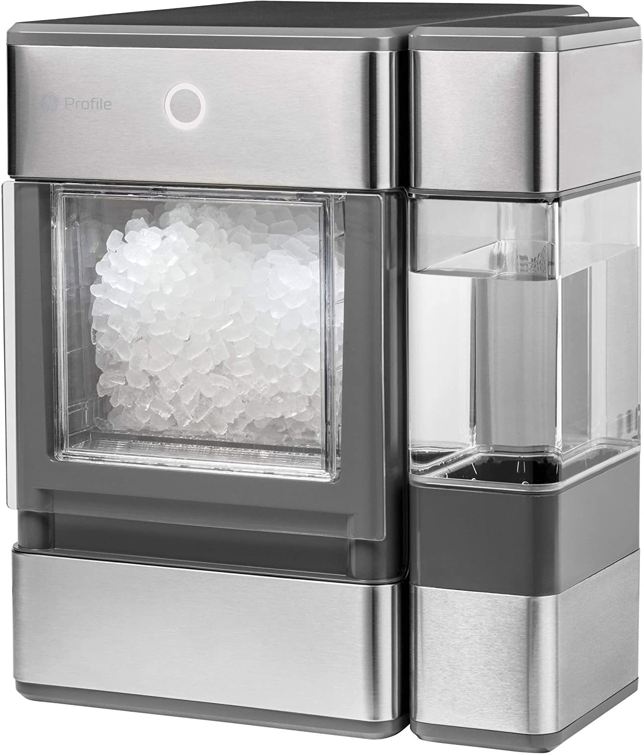 Photo 1 of GE Profile OPAL01GEPKT Opal  Countertop Nugget Ice Maker Stainless Steel Wrap with Gray Accents  LED Lighting

damaged