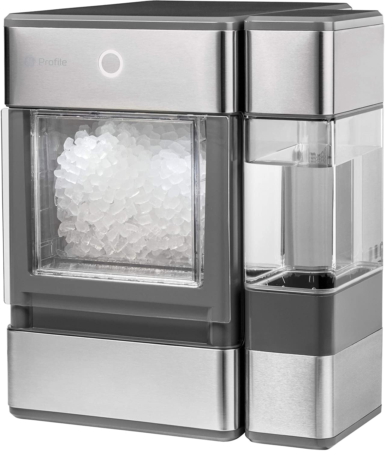 Photo 1 of GE Profile OPAL01GEPKT Opal  Countertop Nugget Ice Maker Stainless Steel Wrap with Gray Accents  LED Lighting