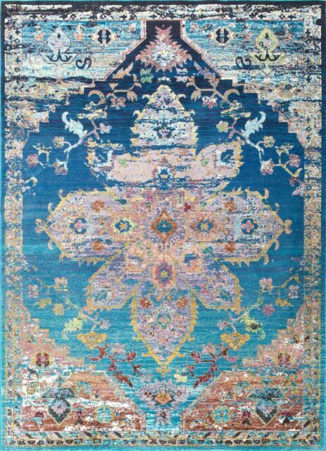 Photo 1 of Nuloom Polypropylene 5 X 8 Rectangle Area Rugs In Blue Finish 200YKNV07A508