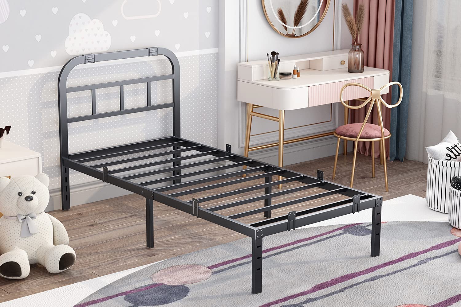 Photo 1 of ZIYOO 14 Inch Heavy Duty Metal Bed Frame with Headboard Modern Look and Clean LinesNoise FreeAntiSlip Standard Profile Steel Bed PlatformNo Box Spring Required Twin XL

HEADBOARD ONLY