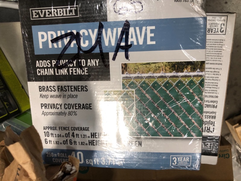 Photo 1 of 4 ft x 250 ft Green Economy Vinyl Fence Weave