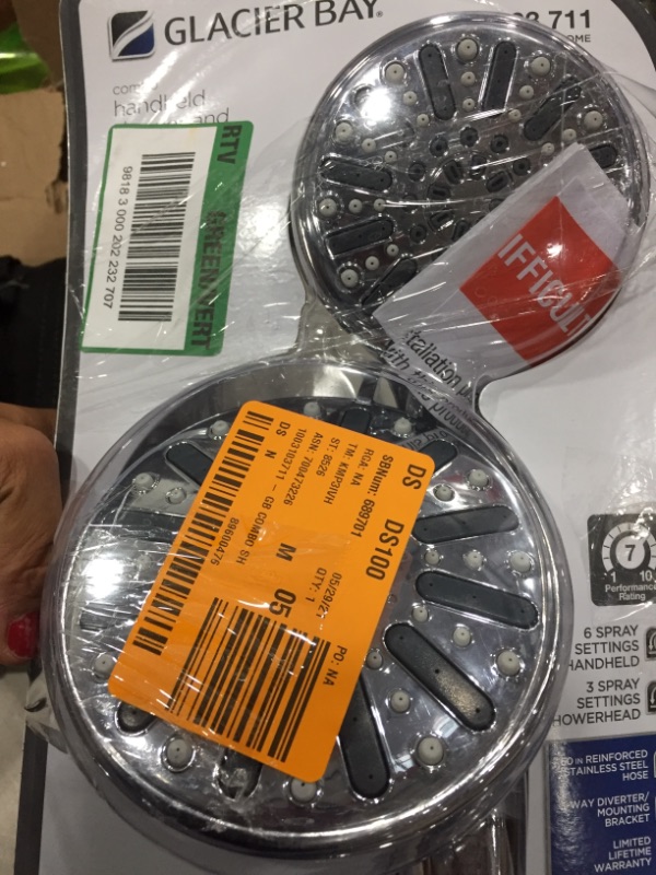 Photo 1 of 6spray 5 in Dual Shower Head and Handheld Shower Head in Chrome